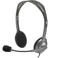 logitech h110 on-ear stereo headset silver