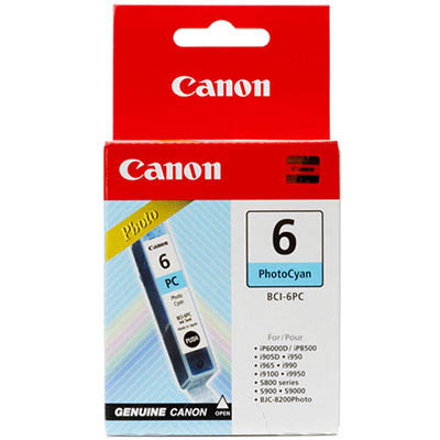 Image for CANON BCI6PC INK CARTRIDGE PHOTO CYAN from OFFICE NATIONAL CANNING VALE, JOONDALUP & OFFICE TOOLS OPD