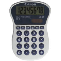 canon ls-qt handheld calculator 8 digit white