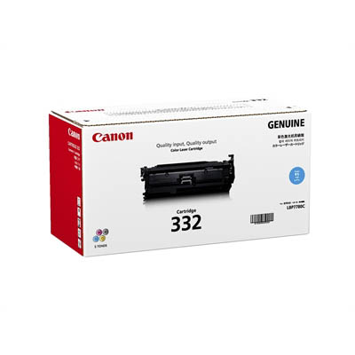 Image for CANON CART332 TONER CARTRIDGE CYAN from OFFICE NATIONAL CANNING VALE