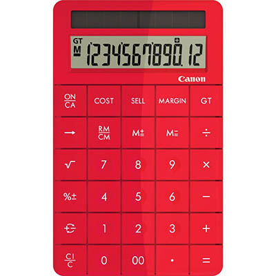 Image for CANON XMARK1 CALCULATOR DESKTOP RED from Two Bays Office National