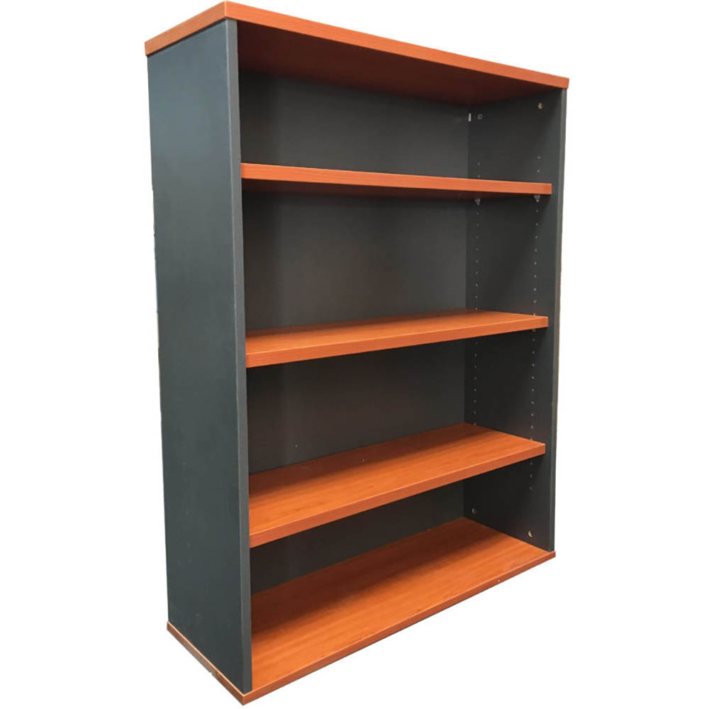 Image for RAPID WORKER BOOKCASE 3 SHELF 900 X 315 X 1200MM CHERRY/IRONSTONE from Connelly's Office National