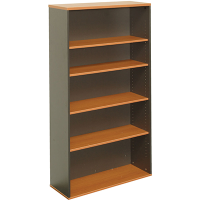 Image for RAPID WORKER BOOKCASE 4 SHELF 900 X 315 X 1800MM CHERRY/IRONSTONE from Office National Perth CBD