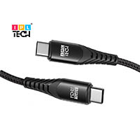 ipl tech fast charge and sync braided cable c to c 1.2m black
