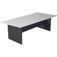 rapid worker boardroom table 2400 x 1200mm white/ironstone
