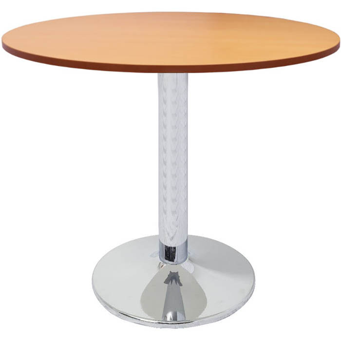 Image for RAPIDLINE ROUND TABLE DISC BASE 900MM BEECH/CHROME from Discount Office National