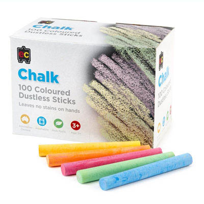 Image for EDUCATIONAL COLOURS DUSTLESS CHALK ASSORTED BOX 100 from Office National Limestone Coast