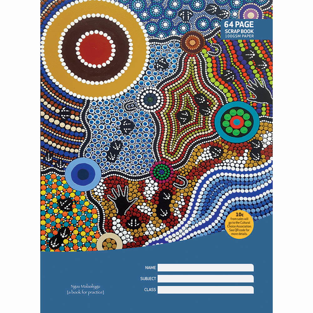 Image for CULTURAL CHOICE SCRAP BOOK 100GSM 64 PAGE 330 X 245MM MOTIF from OFFICE NATIONAL CANNING VALE