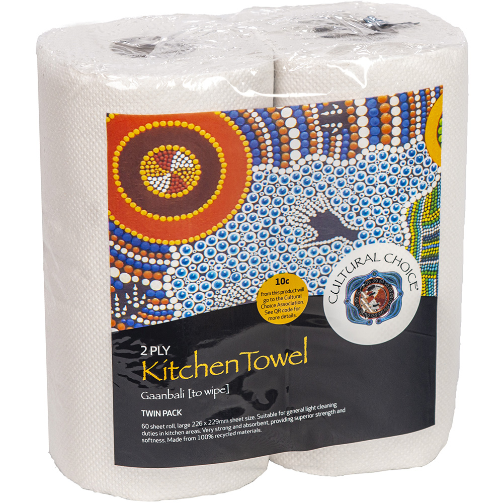Image for CULTURAL CHOICE KITCHEN TOWEL 2-PLY TWIN PACK CARTON 10 from Office National Capalaba