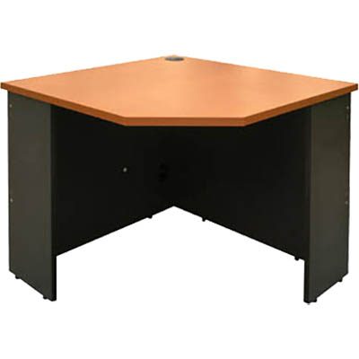 Image for RAPID WORKER CORNER WORKSTATION UNIT 900 X 900 X 600MM BEECH/IRONSTONE from Emerald Office Supplies Office National