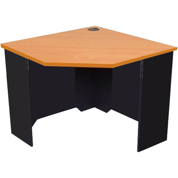 Image for RAPID WORKER CORNER WORKSTATION UNIT 900 X 900 X 600MM CHERRY/IRONSTONE from PaperChase Office National