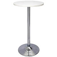 rapidline dry bar table 600 x 1050mm natural white table top / stainless steel base