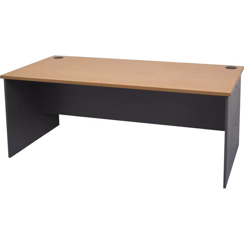 Image for RAPID WORKER OPEN DESK 1200 X 600MM BEECH/IRONSTONE from Surry Office National