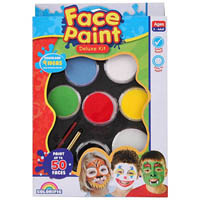 colorific face art deluxe paint kit assorted pack 6
