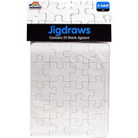 colorific blank jigdraws puzzle 215 x 180mm white pack 20