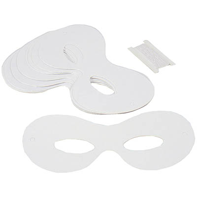 Image for COLORIFIC HALF FACE MASKS PAPER WHITE PACK 50 from Surry Office National