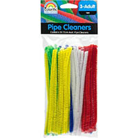 colorific pipe cleaners 150mm assorted pack 50
