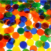 colorific transparent counters round 25mm pack 500