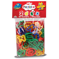 colorific plasticine cutters alphabets and numbers with playmat assorted colours pack 36