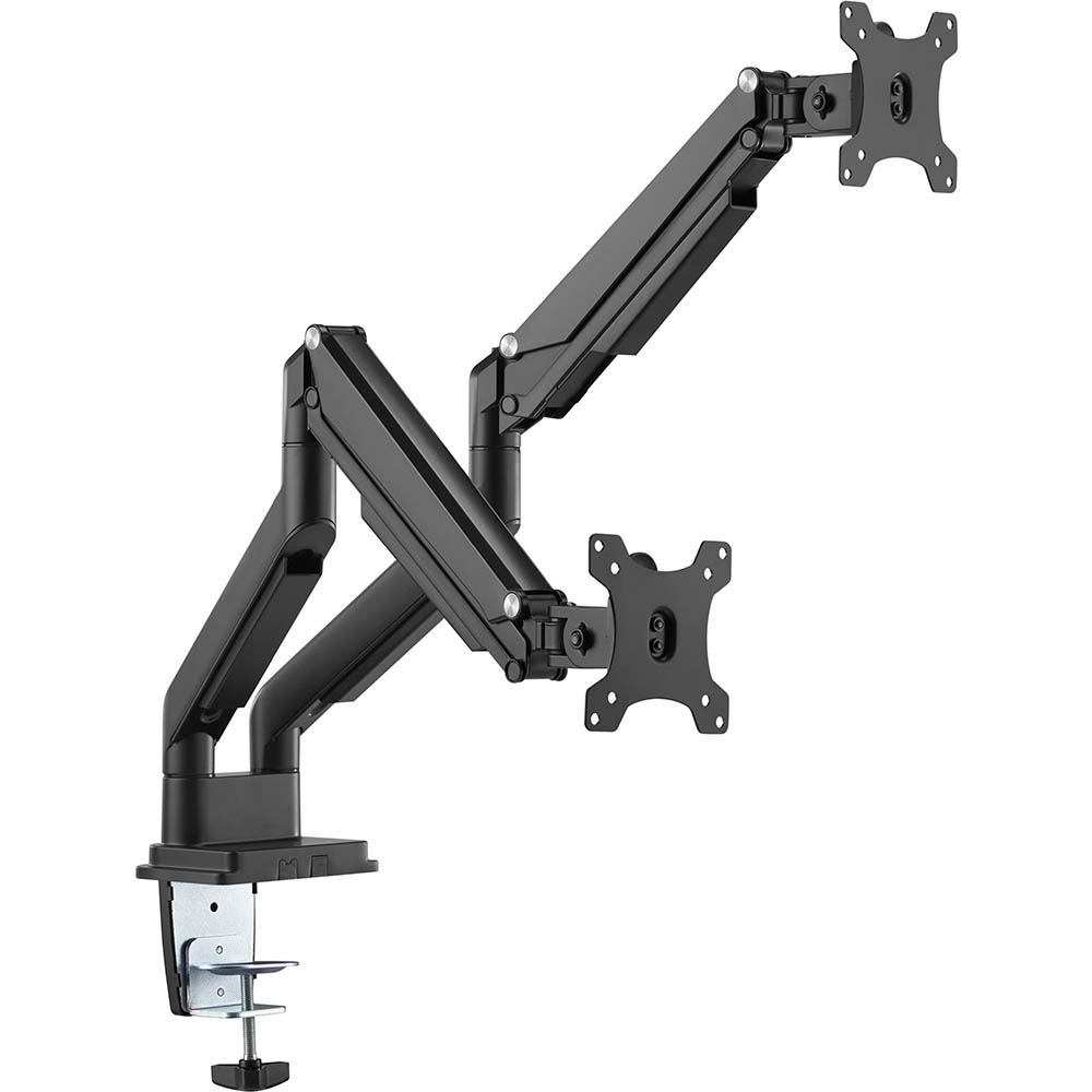 Image for CANOHM GAS SPRING DUAL MONITOR ARM BLACK from OFFICE NATIONAL CANNING VALE