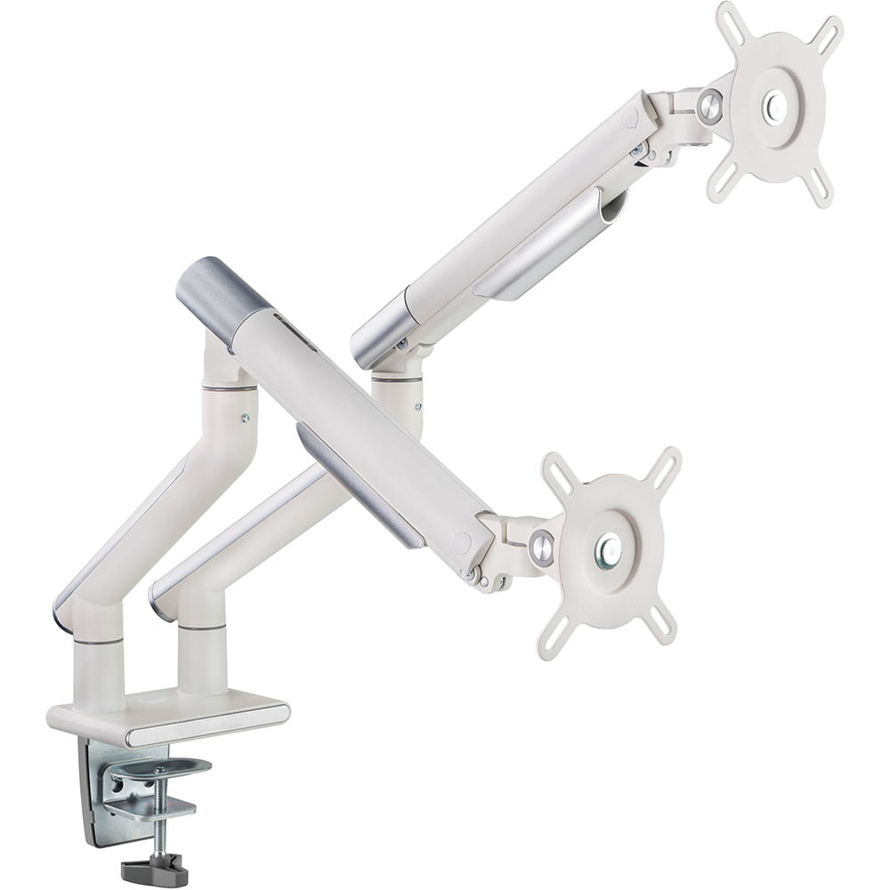 Image for CANOHM GAS SPRING DUAL MONITOR ARM WHITE from Chris Humphrey Office National