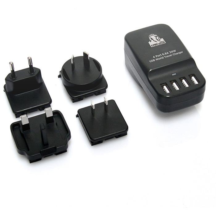 Image for MBEAT GORILLA POWER 6.8A/34W 4 USB PORT WORLD TRAVEL CHARGER from Two Bays Office National