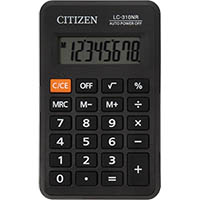 citizen lc-310nr pocket calculator 8 digit black