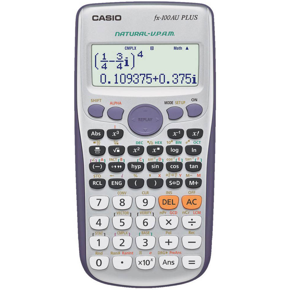 Image for CASIO FX100AU PLUS SCIENTIFIC CALCULATOR from Shoalcoast Home and Office Solutions Office National