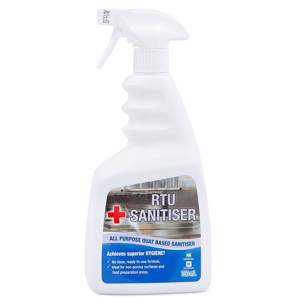 Image for CLEAN PLUS RTU SANITISER 750ML CARTON 12 from Office National Capalaba