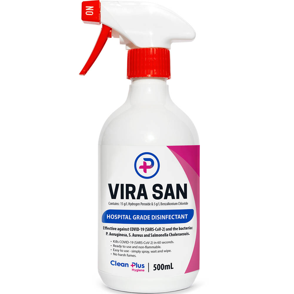 Image for CLEAN PLUS VIRA SAN DISINFECTANT 500ML CARTON 12 from Copylink Office National