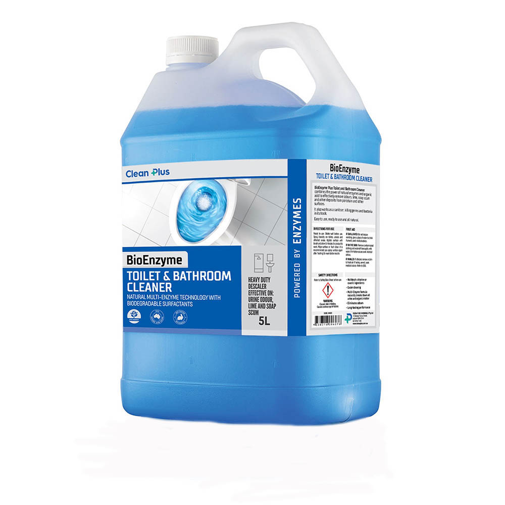 Image for CLEAN PLUS BIOENZYME TOILET BATHROOM CLEANER 5 LITRE from PaperChase Office National