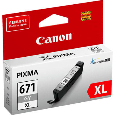Image for CANON CLI671XL INK CARTRIDGE HIGH YIELD GREY from Aztec Office National