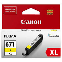 canon cli671xl ink cartridge high yield yellow