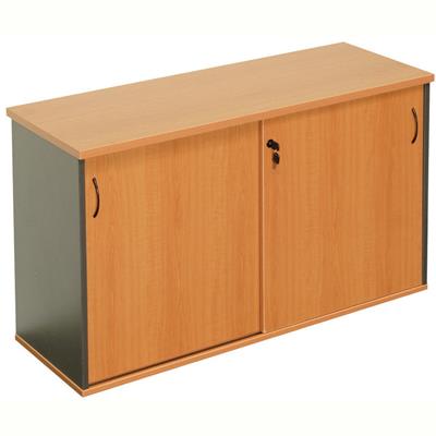 Image for RAPID WORKER CREDENZA SLIDING DOOR LOCKABLE 1500 X 450 X 730MM BEECH/IRONSTONE from Office National