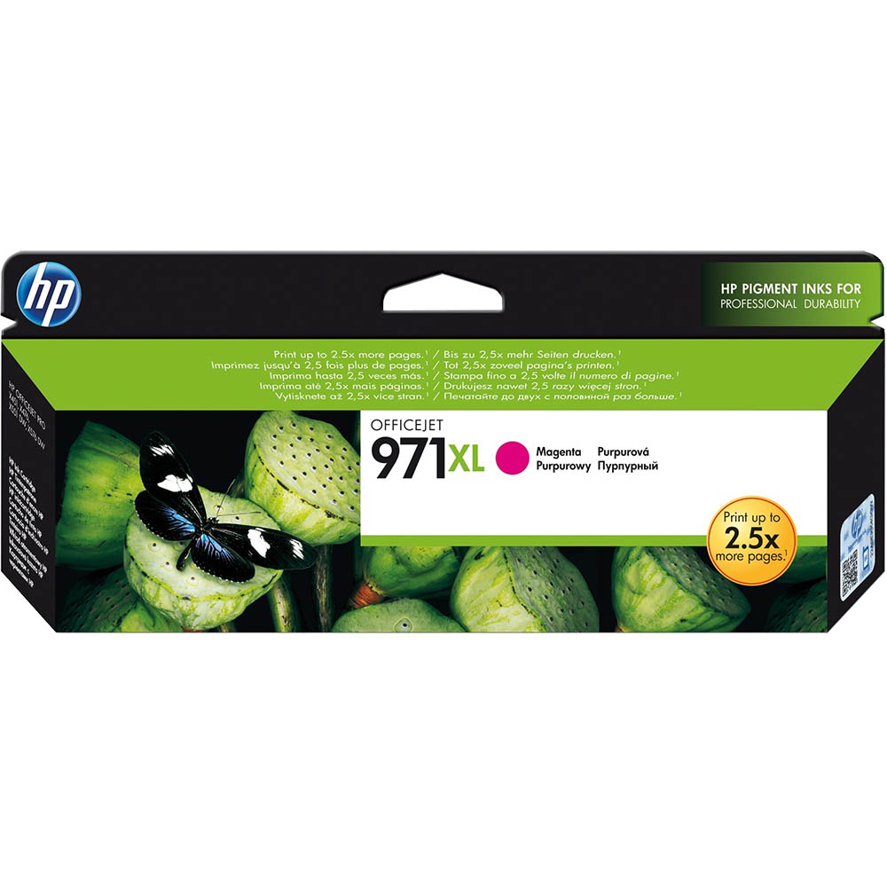 Image for HP CN627AA 971XL INK CARTRIDGE HIGH YIELD MAGENTA from Office National