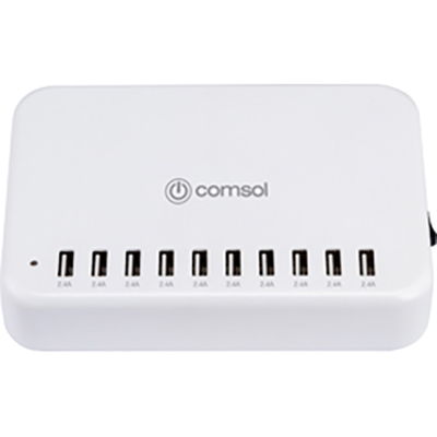 Image for COMSOL 10 PORT USB CHARGING STATION WHITE from OFFICE NATIONAL CANNING VALE