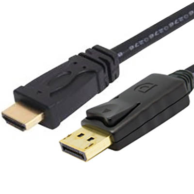 Image for COMSOL DISPLAYPORT CABLE MALE TO HDMI MALE 1M from Emerald Office Supplies Office National