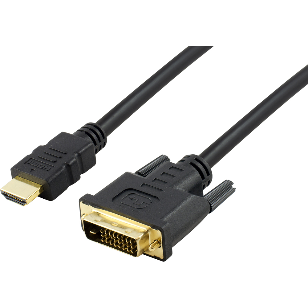 Image for COMSOL HDMI CABLE MALE TO DVI-D MALE 1M BLACK from Emerald Office Supplies Office National