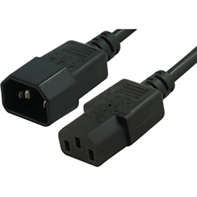 Image for COMSOL POWER EXTENSION CABLE IEC-C13 FEMALE TO IEC-C14 MALE 500MM BLACK from Emerald Office Supplies Office National
