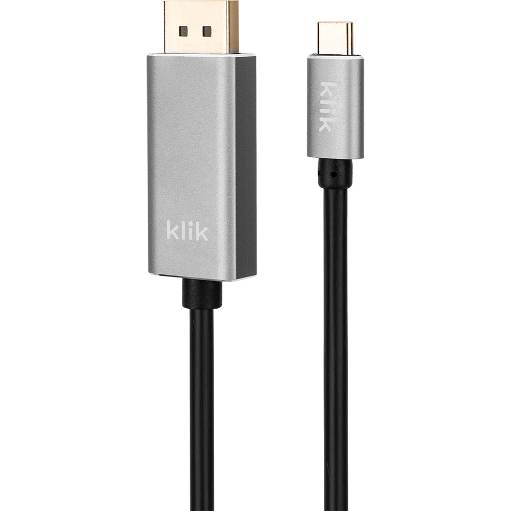 Image for KLIK USB TYPE-C MALE TO DISPLAYPORT MALE CABLE 2000MM from PaperChase Office National