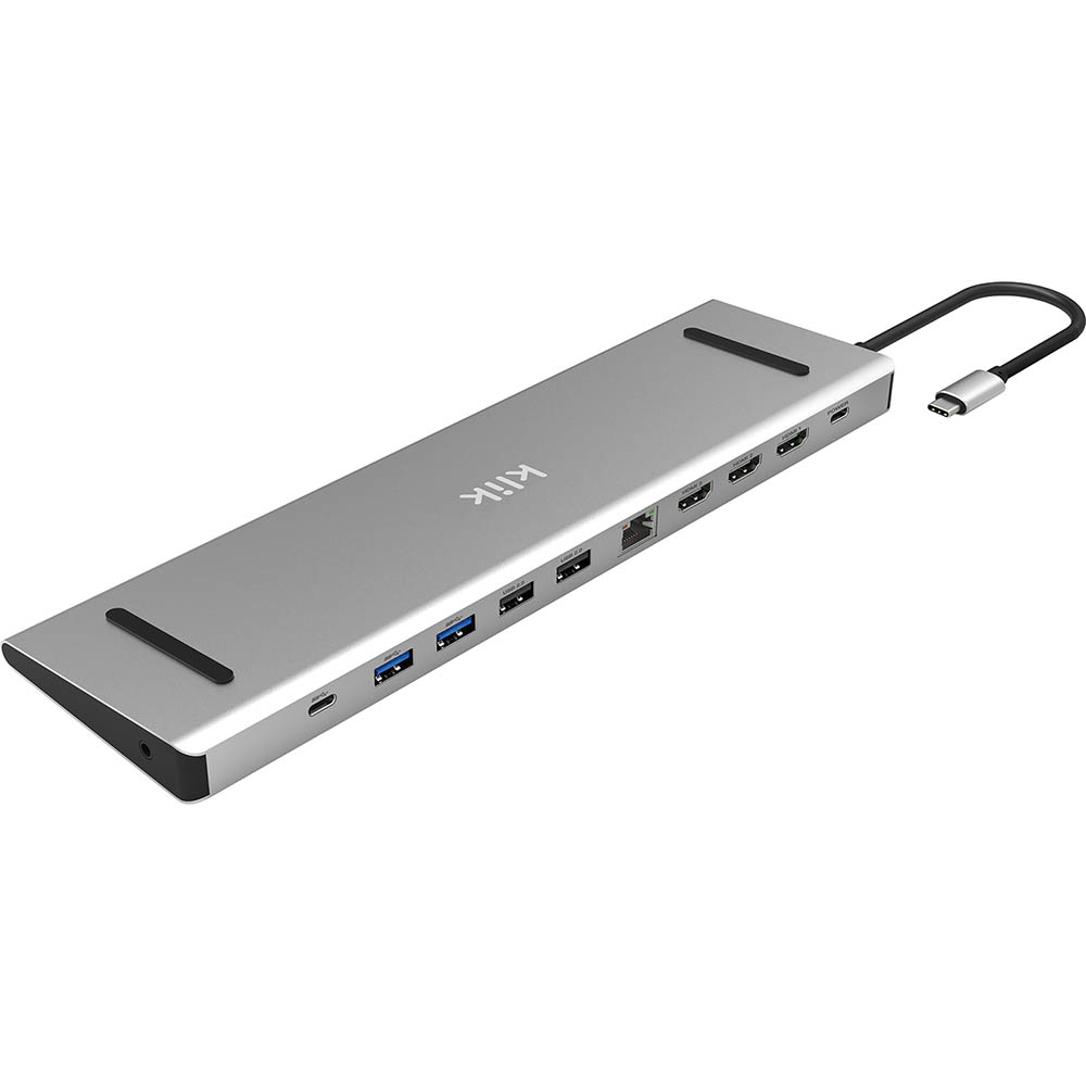 Image for KLIK KCMPH3SAD USB-C TRIPLE HDMI MULTI-PORT ADAPTER SILVER from Office National