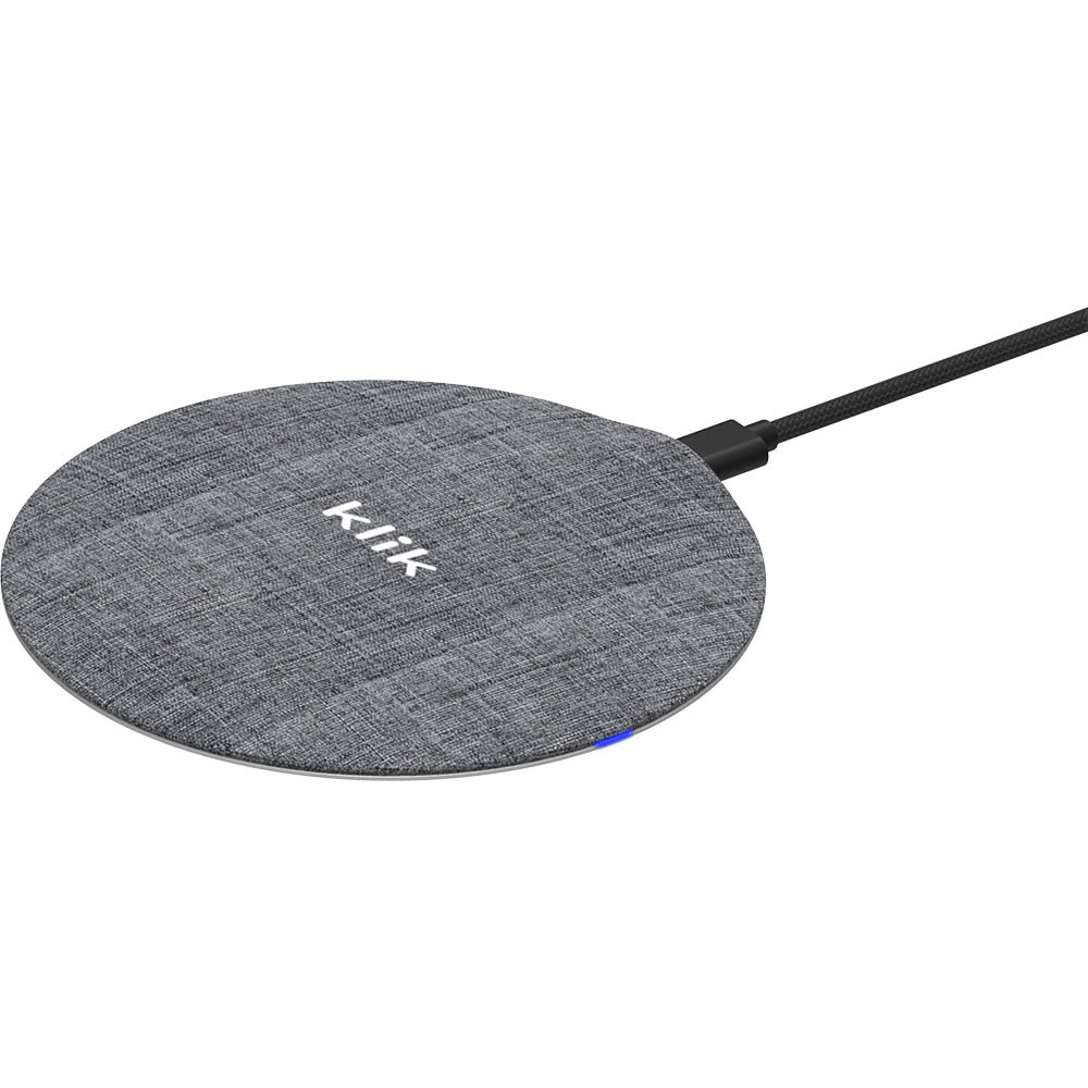 Image for KLIK QI FABRIC WIRELESS CHARGING PAD 15W from PaperChase Office National