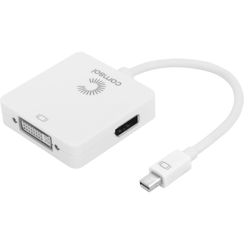 Image for COMSOL MINI DISPLAYPORT ADAPTER MALE TO HDMI / DVI / DISPLAYPORT 200MM WHITE from Two Bays Office National