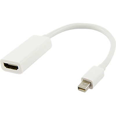 Image for COMSOL MINI DISPLAYPORT MALE TO DISPLAYPORT FEMALE ADAPTER 200MM WHITE from Office National