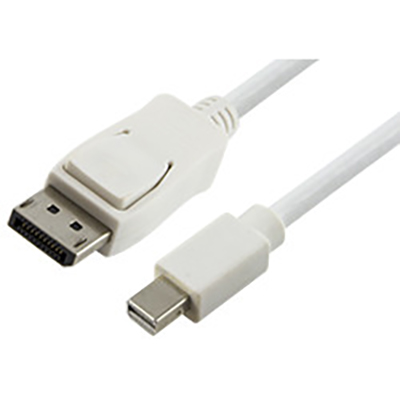 Image for COMSOL MINI DISPLAYPORT MALE TO DISPLAYPORT MALE CABLE 2M WHITE from OFFICE NATIONAL CANNING VALE