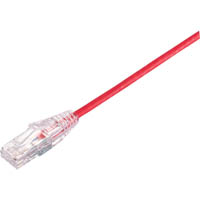 comsol ultra thin snagless patch cable cat6a 10gbe utp 300mm red