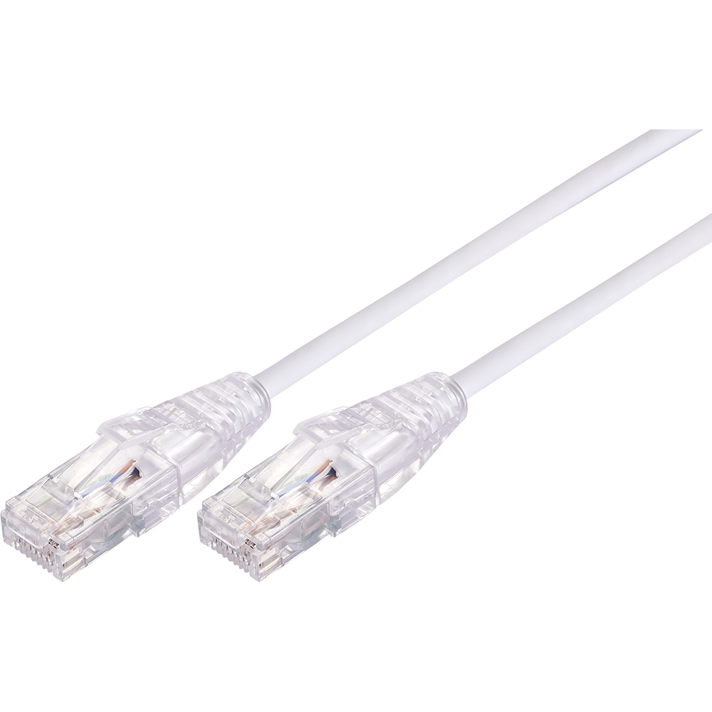 Image for COMSOL ULTRA THIN SNAGLESS PATCH CABLE CAT6A 10GBE UTP 1M WHITE from Surry Office National