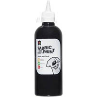 educational colours fabric and craft paint 500ml black