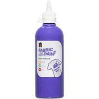 educational colours fabric and craft paint 500ml purple