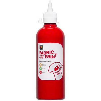 Image for EDUCATIONAL COLOURS FABRIC AND CRAFT PAINT 500ML RED from Angletons Office National